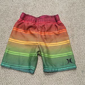 Hurley Kids Rainbow Stripe Swim Trunks